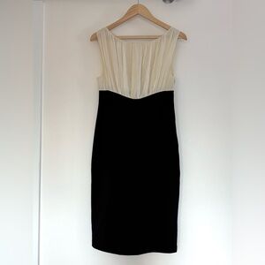 Ted Baker Strapless Black and Cream Dress